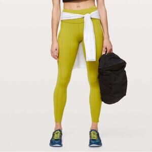 Lululemon Golden Lime Non Reflectice Nulux 25" Fast and Free Tight II Legging 10